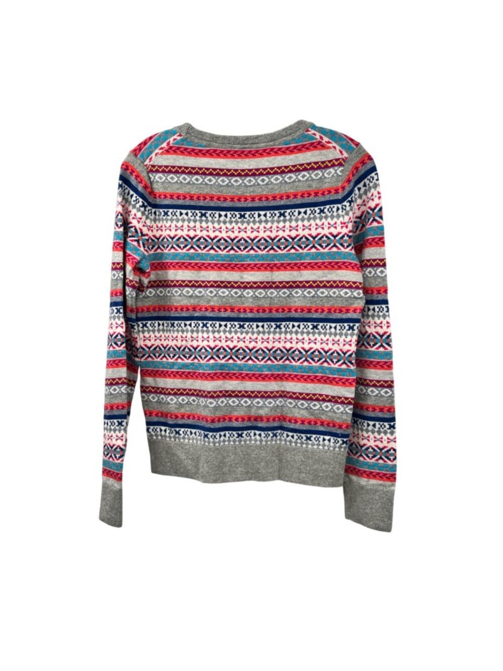 Gap Womens Striped Wool Blend Pullover Sweater Long Sleeve Gray/Multi Small - Picture 7 of 9